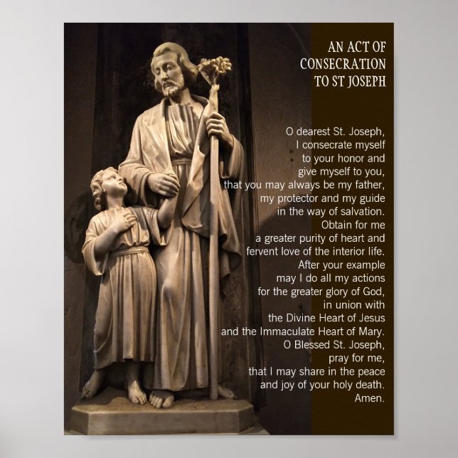 St Joseph Prayer Poster (Front)