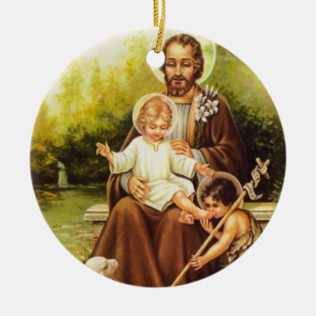St. Joseph/St. Therese Double Sided Ornament (Front)