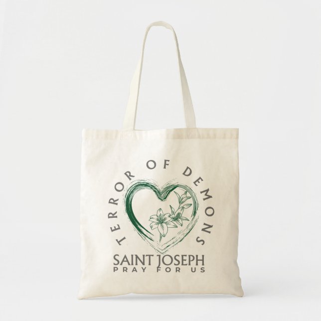 St Joseph Terror of Demons Tote Bag (Front)