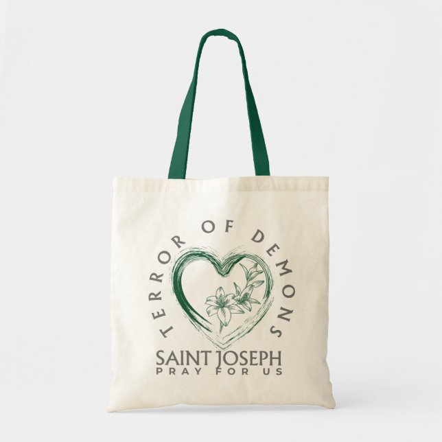 St Joseph Terror of Demons Tote Bag (Front)