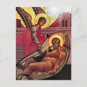 St. Joseph the Betrothed's Dream Orthodox Icon Postcard
