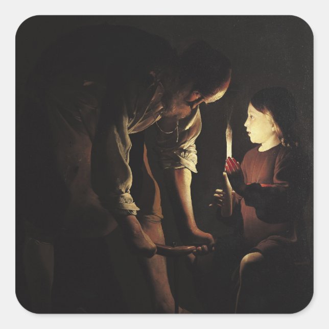 St. Joseph, the Carpenter, c.1640 Square Sticker (Front)