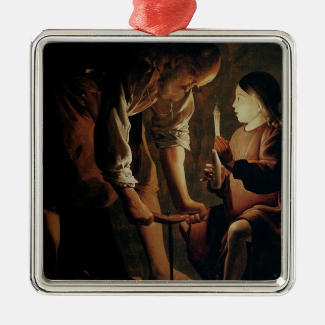 St. Joseph, the Carpenter Metal Ornament (Front)