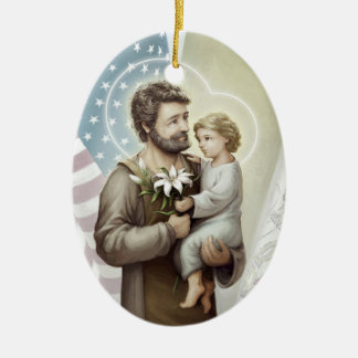 St. Joseph the Protector Ceramic Ornament