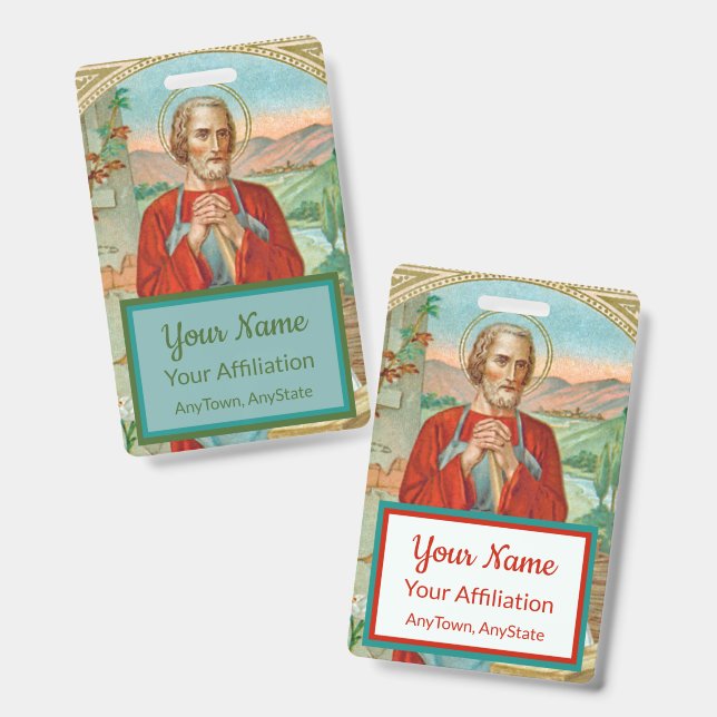 St. Joseph the Worker (BK 31) ID Badge (Front & Back)