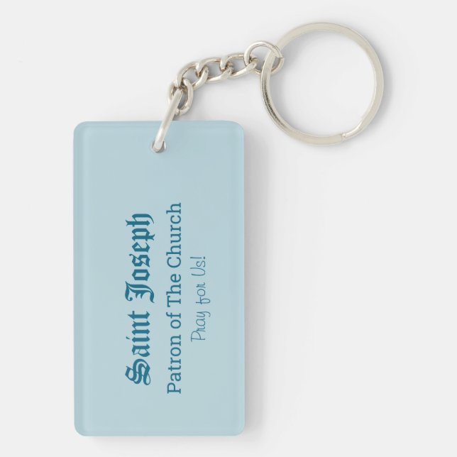 St. Joseph, Toddler CC, Angels with Vatican Model Key Ring (Back)