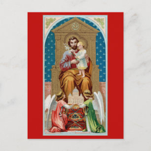 St. Joseph, Toddler CC, Angels with Vatican Model Postcard