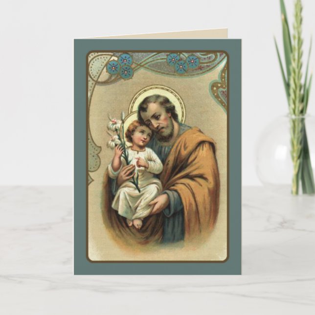 St. Joseph  with Baby Jesus Card (Front)