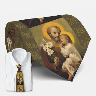St. Joseph with the  Child Jesus Lily Tie