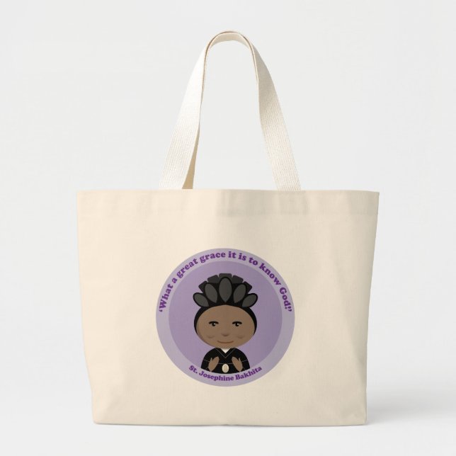 St. Josephine Bakhita Large Tote Bag (Front)