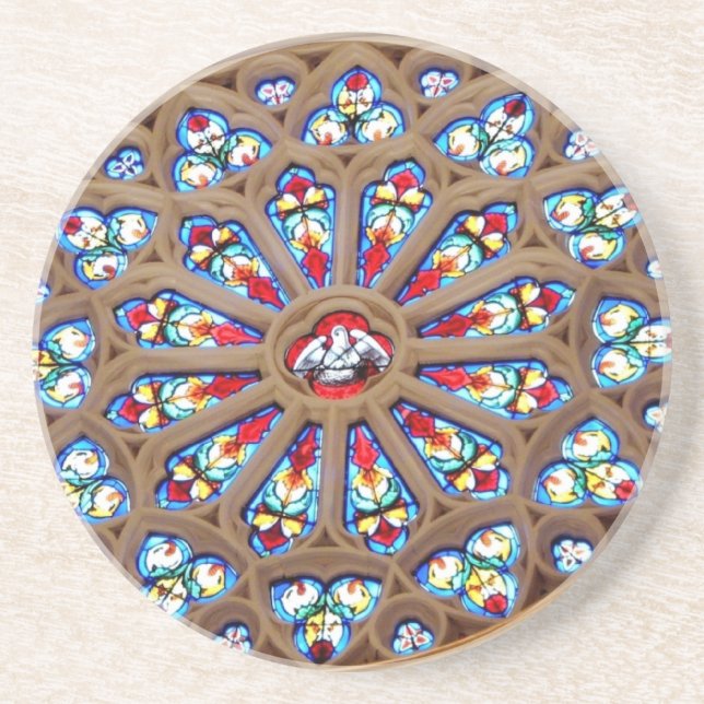 St. Joseph's Cathedral - Stained Glass Window Coaster (Front)