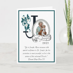 St. Joseph's Day Feast Jesus Religious Prayer Card