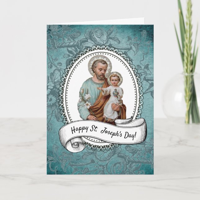 St. Joseph's Day Feast Jesus Religious Prayer Card (Front)