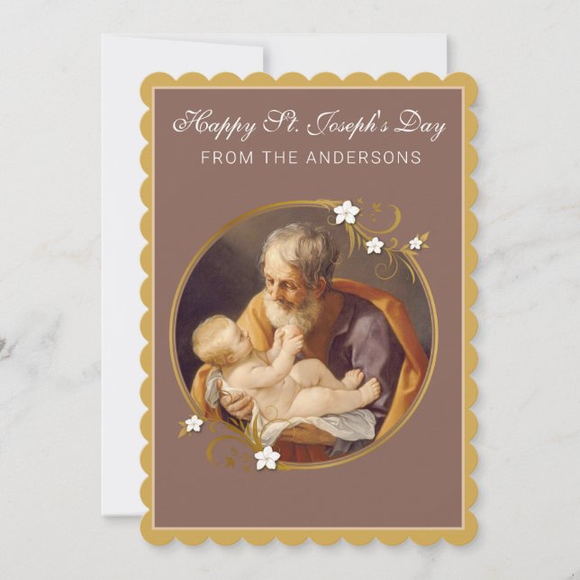 St. Joseph's Day Prayer with Jesus  Card (Front)