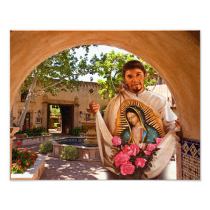 ST. JUAN DIEGO AND OUR LADY OF GUADALUPE. PHOTO PRINT