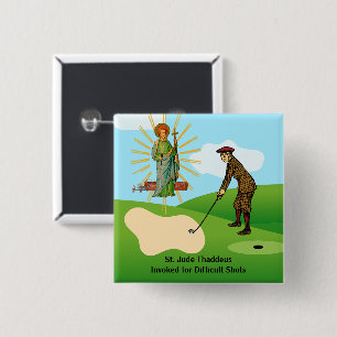 St. Jude Thaddeus & Panic-stricken Duffer 15 Cm Square Badge