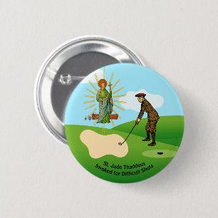 St. Jude Thaddeus & Panic-stricken Duffer 6 Cm Round Badge