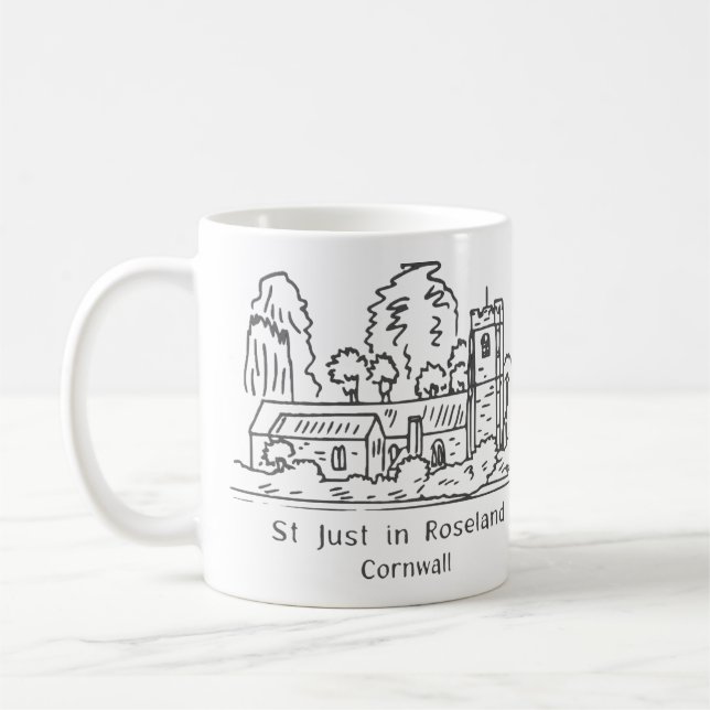 St Just in Roseland Church Mug (Left)