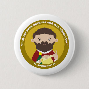 St. Justin Martyr 6 Cm Round Badge