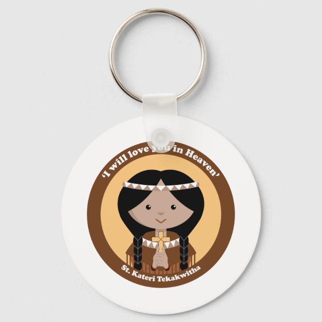 St. Kateri Tekakwitha Key Ring (Front)