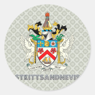 St. kitts and nevis classic round sticker