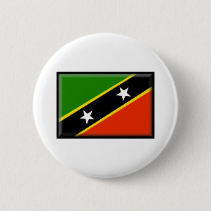St. Kitts and Nevis Flag 6 Cm Round Badge