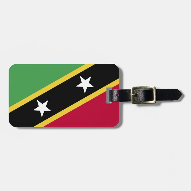 St. Kitts and Nevis Flag Luggage Tag (Front Horizontal)