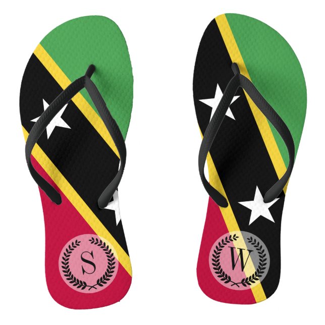 St. Kitts and Nevis Flag Thongs (Footbed)