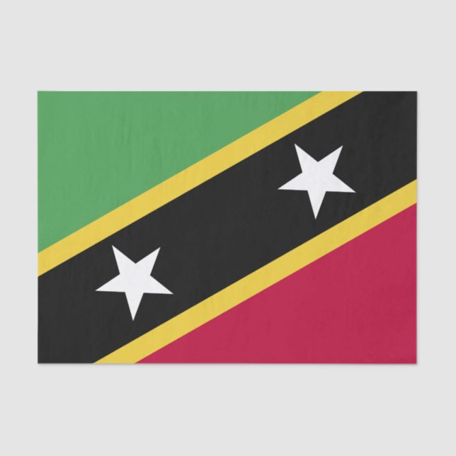 St. Kitts and Nevis Flag Tissue Paper (Front)