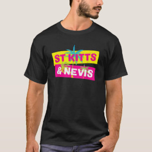 St Kitts And Nevis Vacation Souvenir Palm Trees Cr T-Shirt