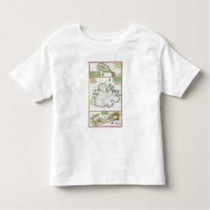St. Kitts, Antigua and Bermuda, detail from a map Toddler T-Shirt