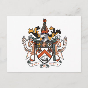 St Kitts coat of arms Postcard