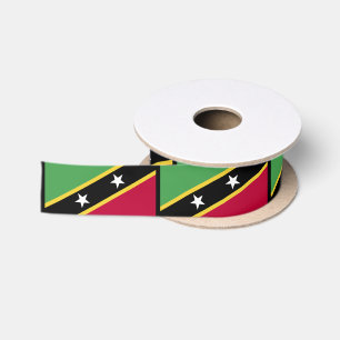 St. Kitts flag Satin Ribbon