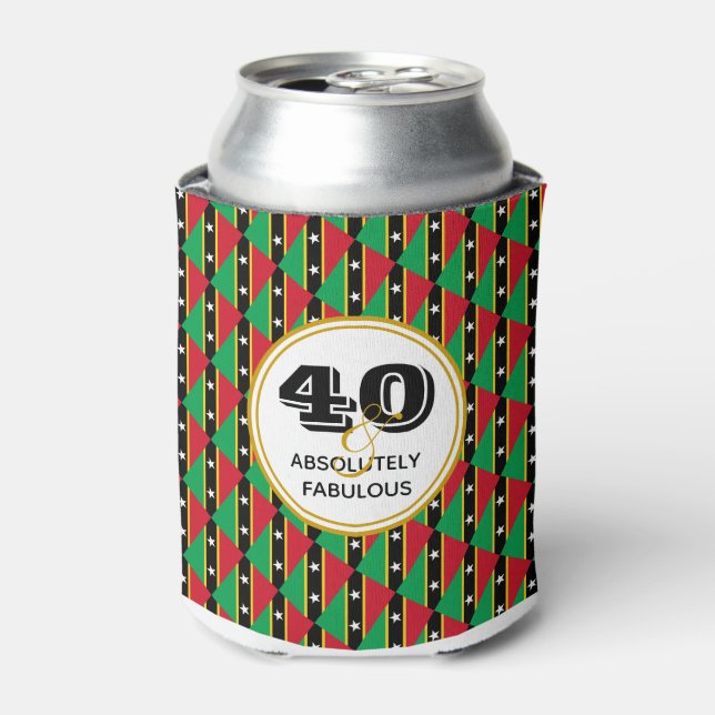 ST KITTS & NEVIS 40th Birthday Abundant Life Can Cooler (Can Front)