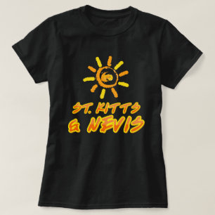 St. Kitts & Nevis bright yellow & orange T-Shirt