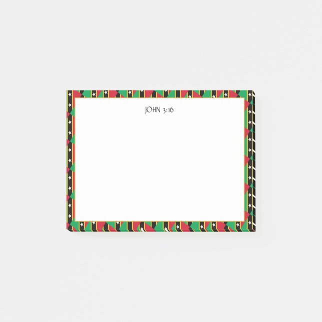 ST KITTS NEVIS Christian Scripture Post-it Notes (Front)