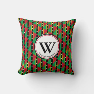 ST KITTS NEVIS Custom Monogram Add Your Name Cushion