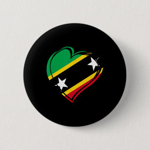 St Kitts Nevis Flag Caribbean Vacation Kids Women  6 Cm Round Badge