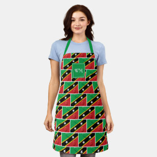 ST KITTS NEVIS FLAG   Monogram   Kittitian Apron