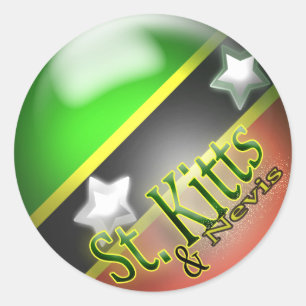 St Kitts & Nevis Patriotic Sticker