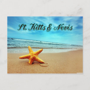 St. Kitts & Nevis starfish Postcard
