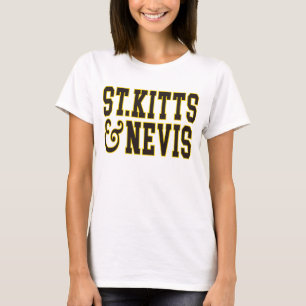 ST.KITTS & NEVIS – Vintage College Style Typograph T-Shirt