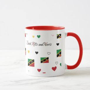 St Kitts Roots Pattern Mug   Caribbean Flag