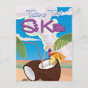 St Kitts Vacation travel poster Postcard