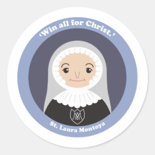St. Laura Montoya Classic Round Sticker