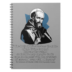 St. Lawrence Holy Spirit Catholic Quote Christian  Notebook