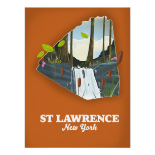 St Lawrence New York Travel poster