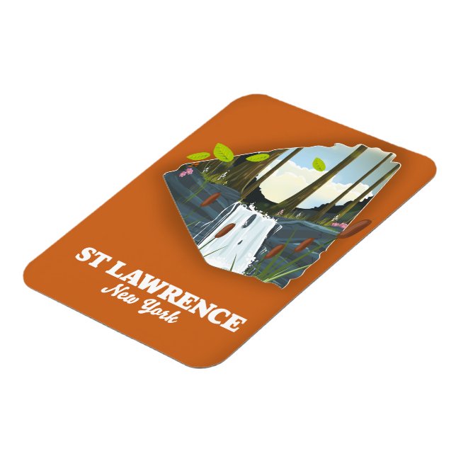 St Lawrence New York Travel poster Magnet (Left Side)