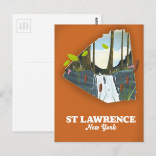 St Lawrence New York Travel poster Postcard