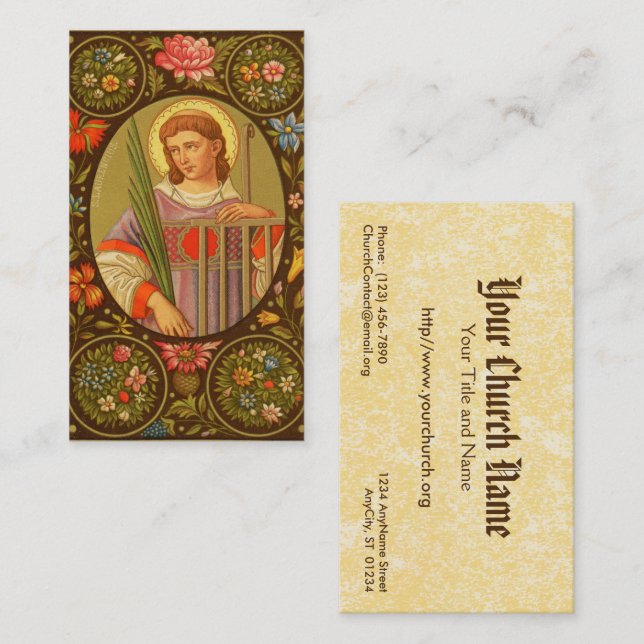 St. Lawrence of Rome (PM 04) Full Bleed Business Card (Front/Back)